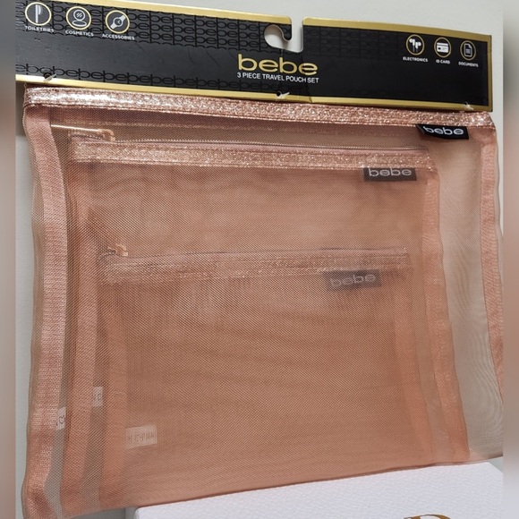 3 piece travel pouch set by Bebe. NWT - Picture 3 of 5